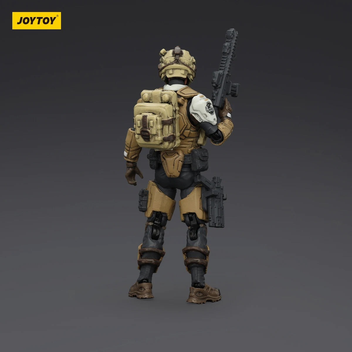 JOYTOY Battle For the Stars action figure in tactical gear with weapon and backpack
