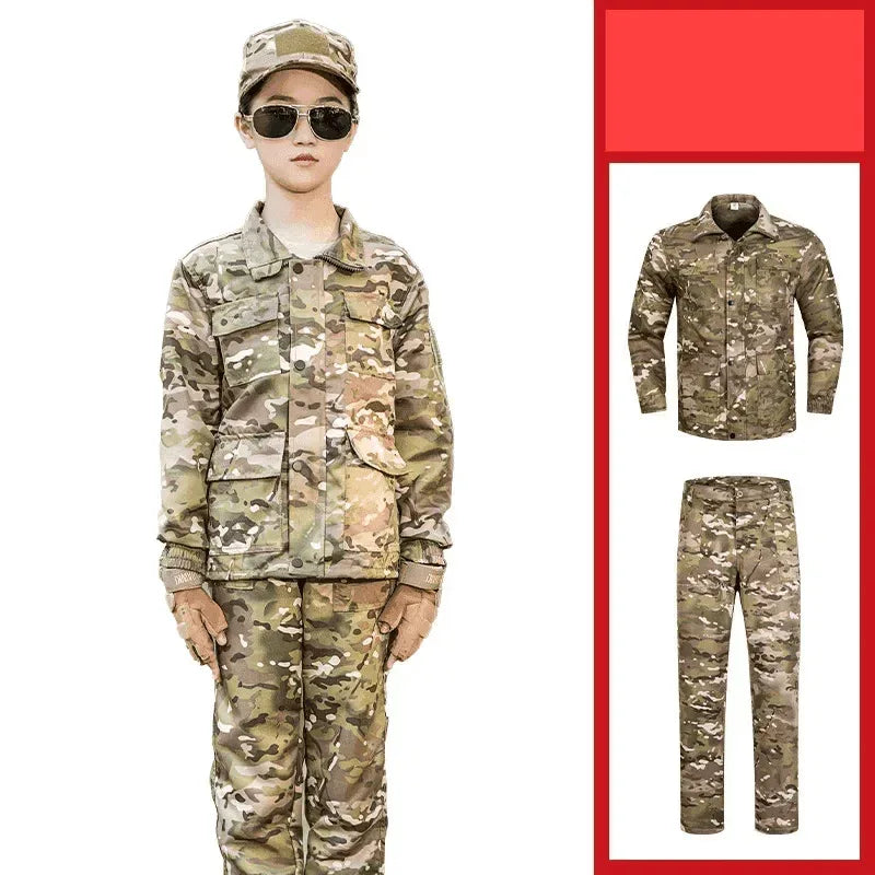 Kids adventure suit in camouflage for imaginative play and outdoor activities