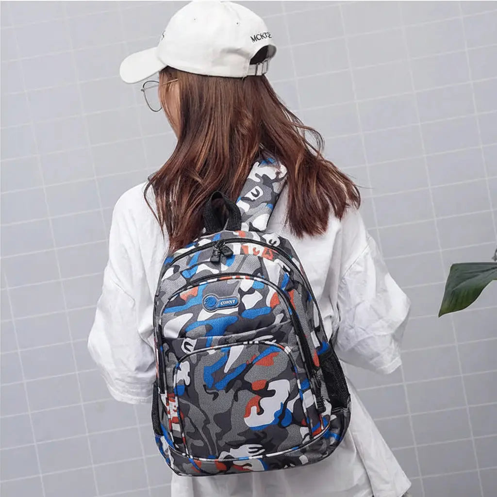 Military-Outdoors Kids Backpack in Camouflage for School and Outdoor Activities