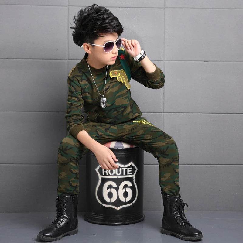 Kids Camouflage Boys Tracksuit Sets - Military-Outdoors.com