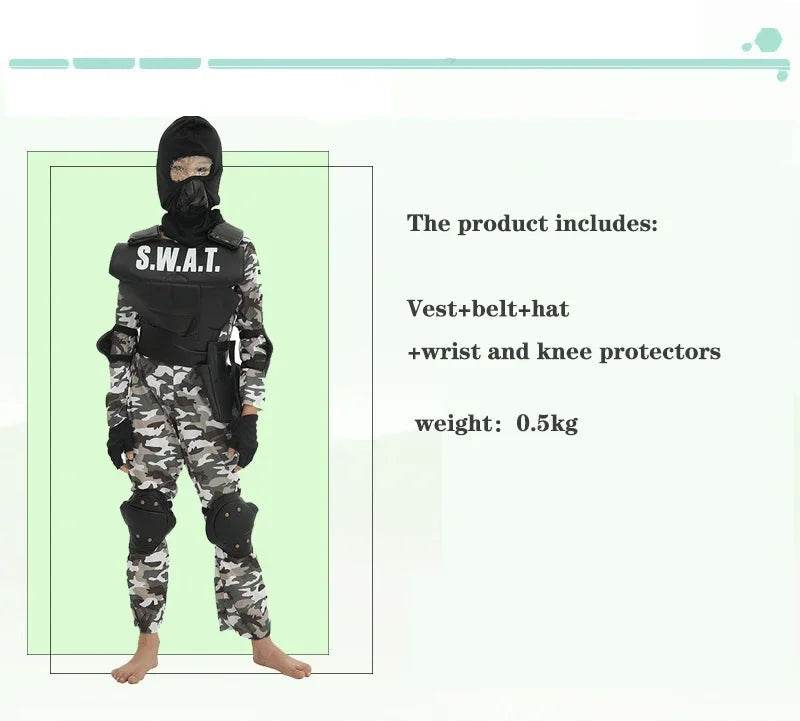 Military-Outdoors.com Boys SWAT Uniform Costume with Camouflage - Military-Outdoors.com