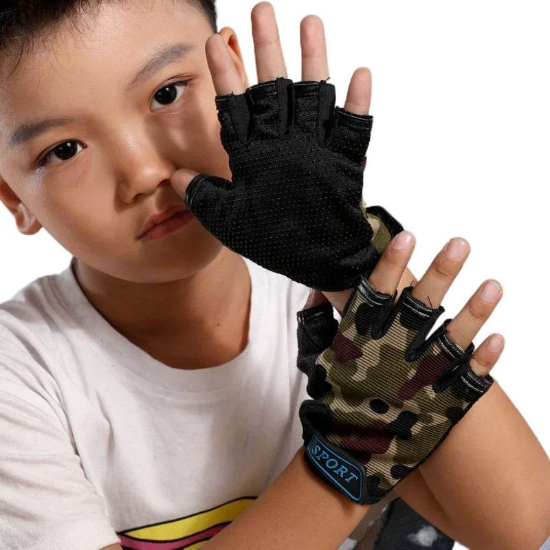 Kids Half Finger Gloves - Camo Tactical Gear - Military-Outdoors.com