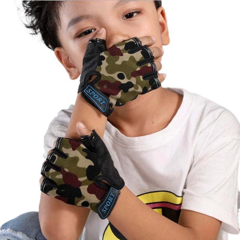 Kids Half Finger Gloves - Camo Tactical Gear - Military-Outdoors.com