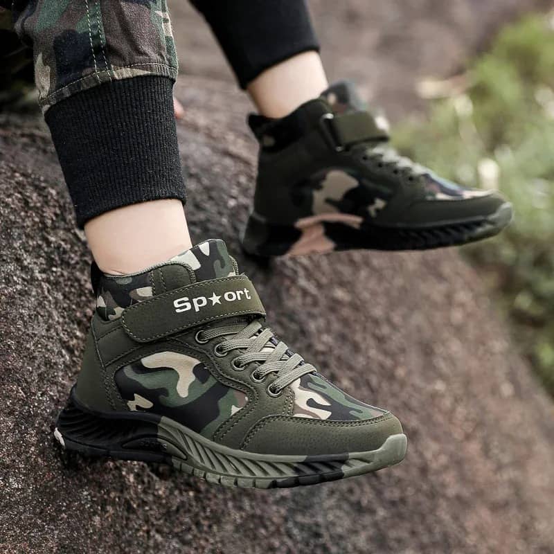 Camouflage Kids Warm Sneakers for Stylish Outdoor Adventures