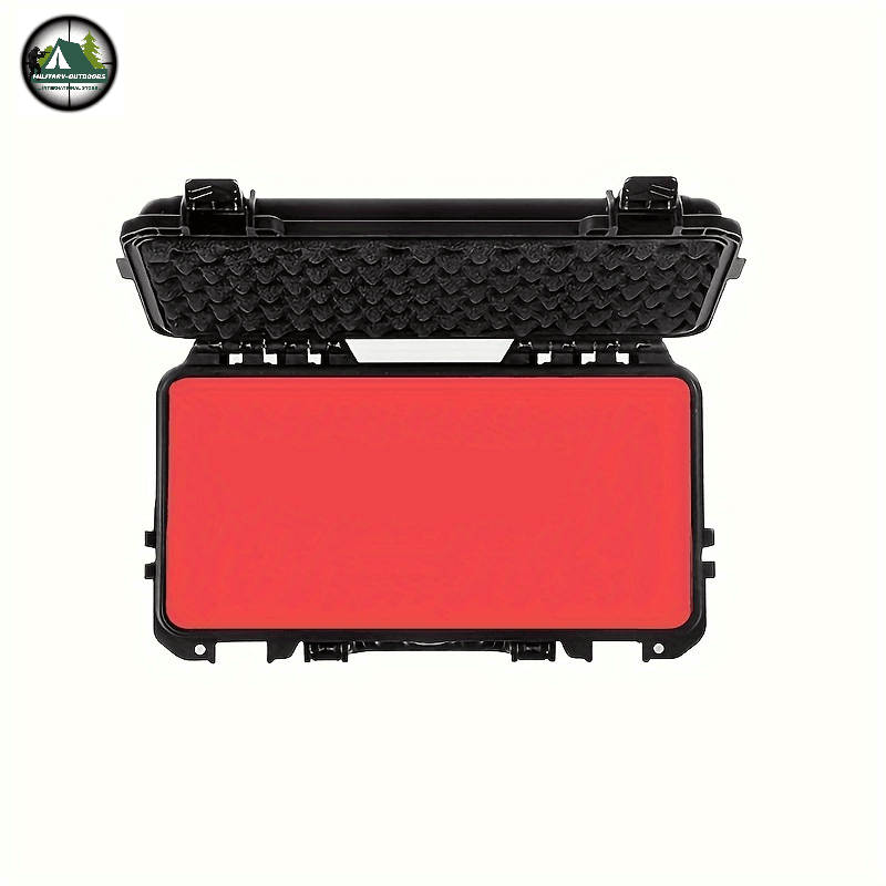 Durable GunSafe with Foam Interior for secure revolver storage box in vibrant red color