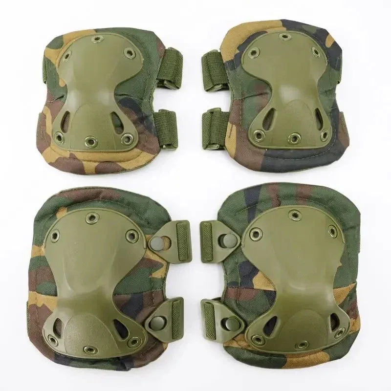 Camo Knee and Elbow Pads Kit for Military and Outdoor Protection
