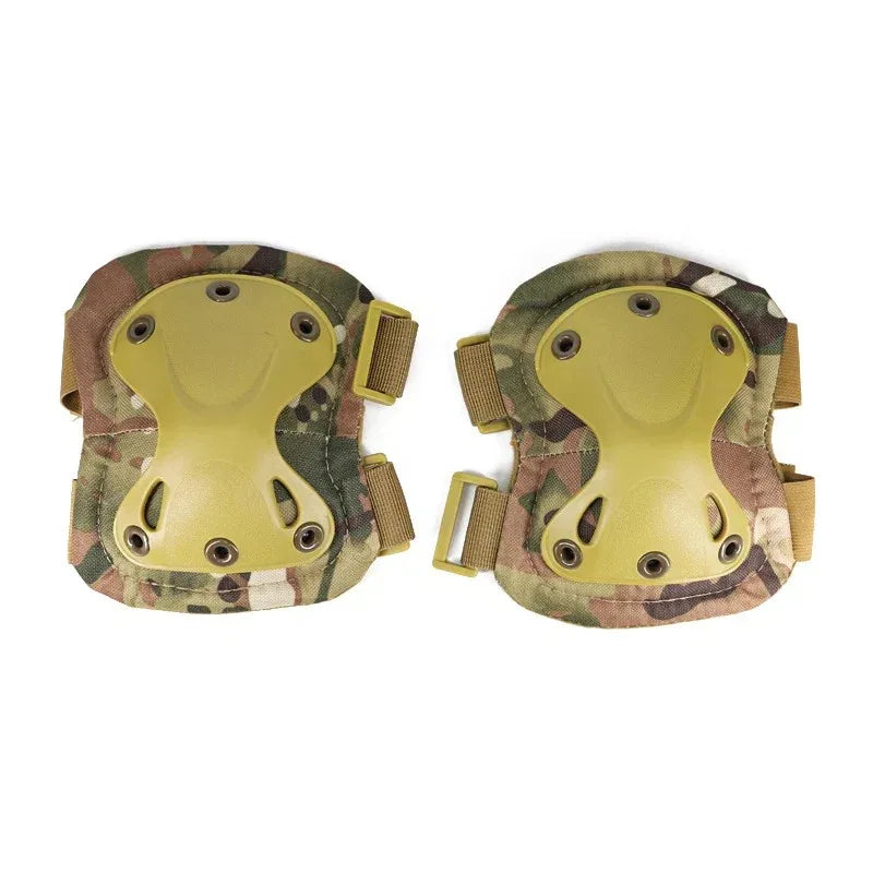 Military camo knee and elbow pads for enhanced protection and comfort
