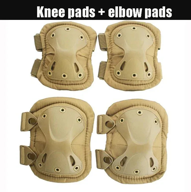 Tan knee and elbow pads for enhanced protection and comfort during outdoor activities