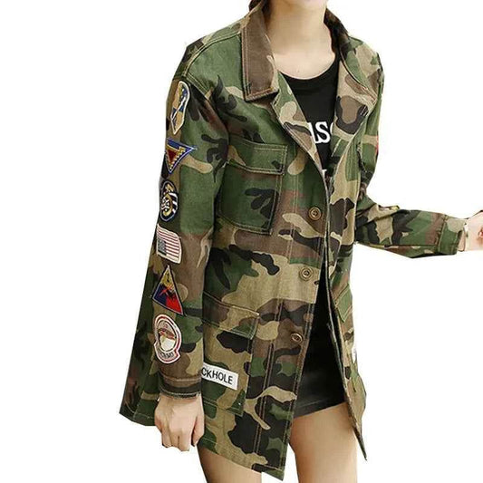 Ladies Camouflage Military BF Jacket - Military-Outdoors.com