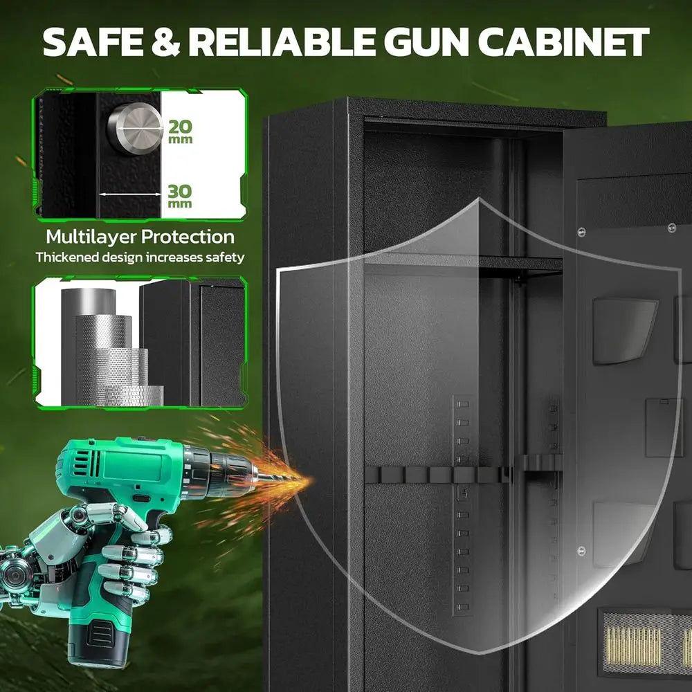 Military-Outdoors large gun safe with multilevel protection and thickened design for enhanced safety