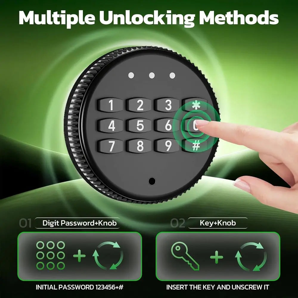Military-Outdoors large gun safe keypad with multiple unlocking methods