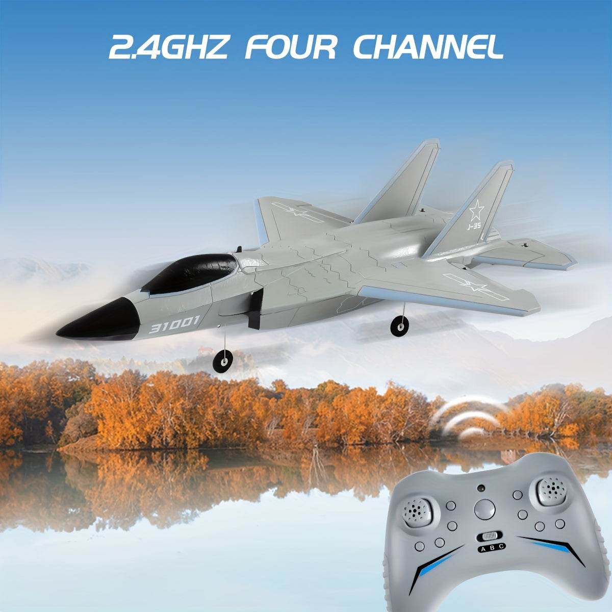 Large RC Fighter Jet J-35 with Remote Control - Military-Outdoors.com