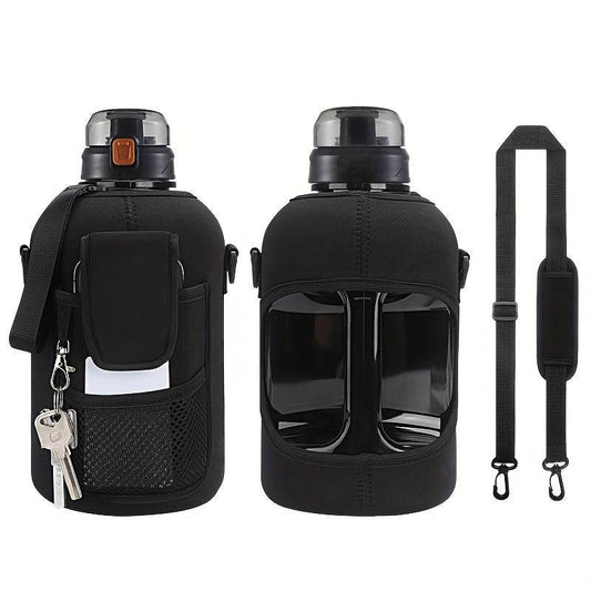 1900ml-64Oz Large Water Bottle with Carrying Strap - Military-Outdoors.com