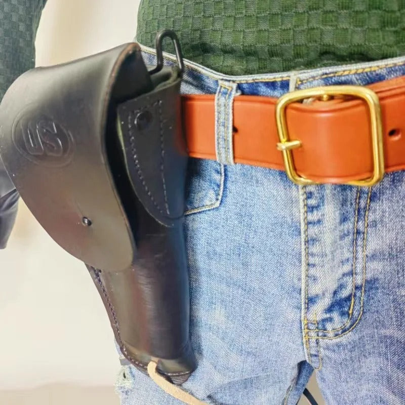 Leather holster replica designed for secure firearm carrying