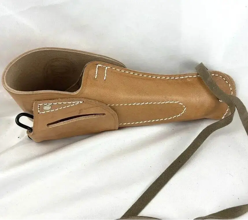 Tan leather holster replica, ideal for vintage firearm enthusiasts