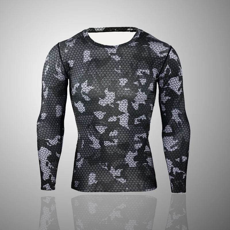 Camo Long Johns Underwear Sets Long Sleeve Base Layer for Outdoor Activities