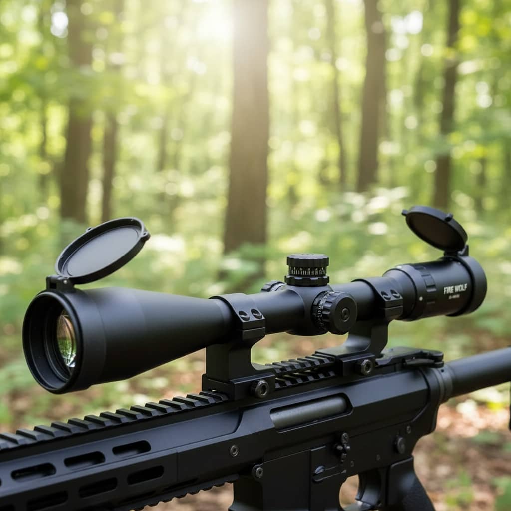 Long Range Riflescope with Adjustable Objective for Precision Shooting