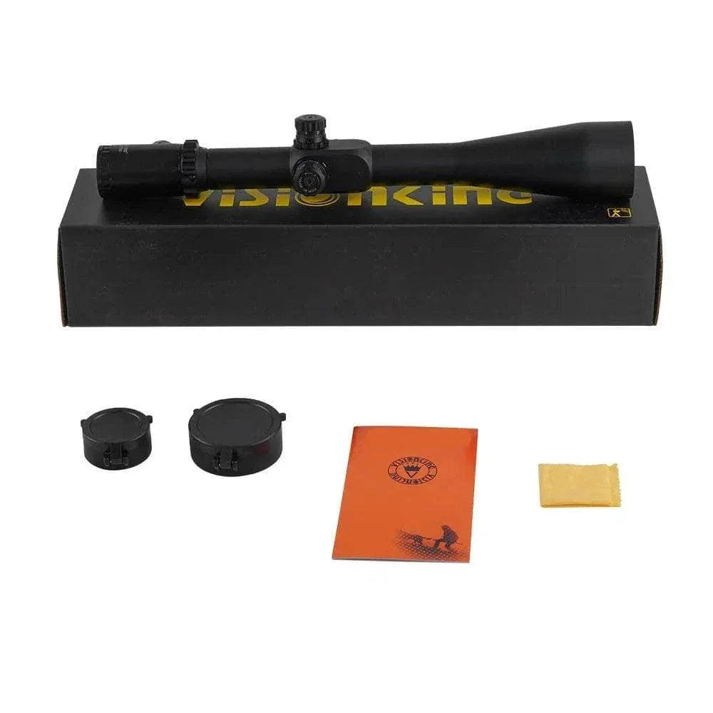 Visionking Black Long Range Riflescope with Lens Caps for Precision Shooting