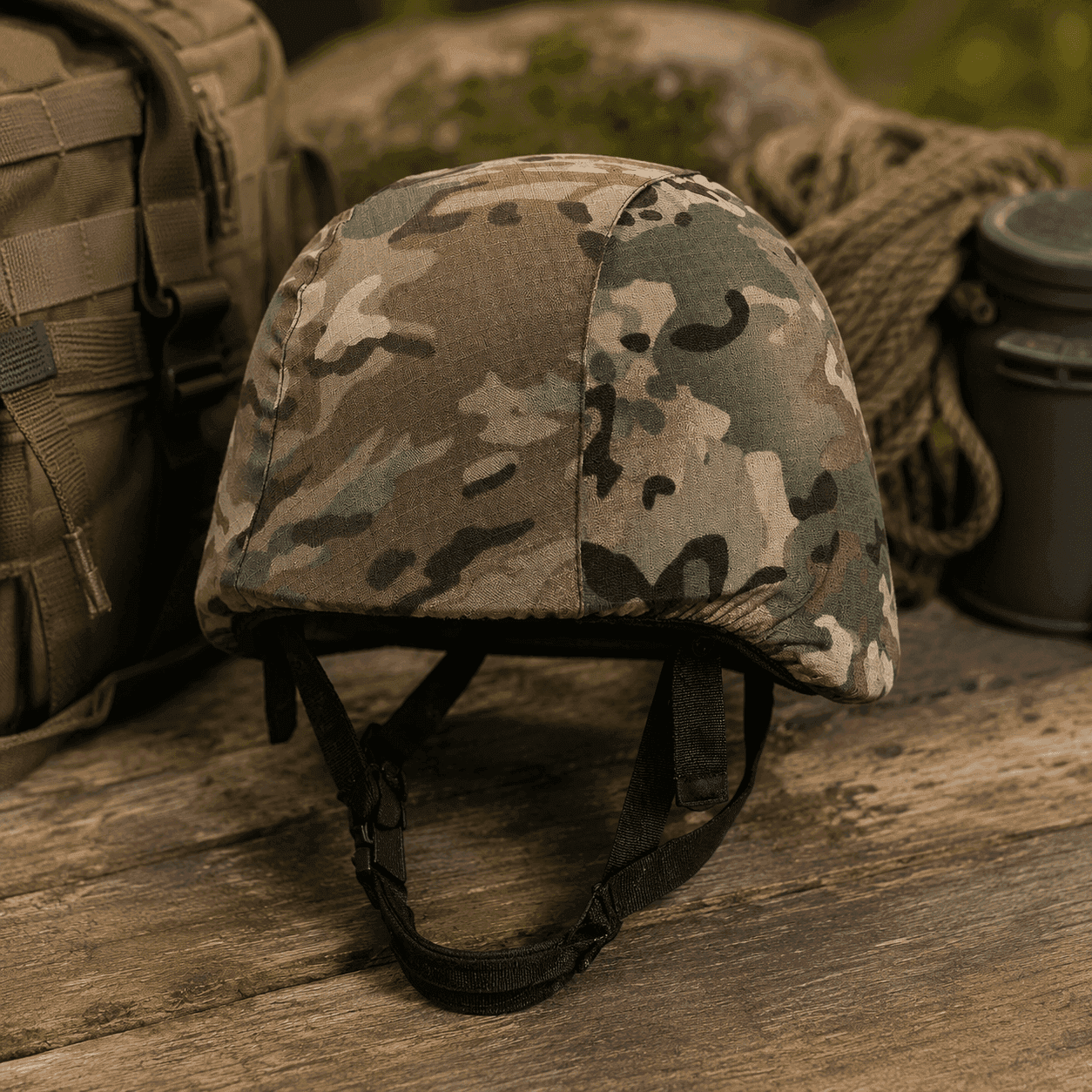 M88 helmet cover in camouflage design for tactical use and protection
