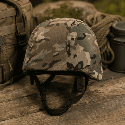 M88 helmet cover in camouflage design for tactical use and protection