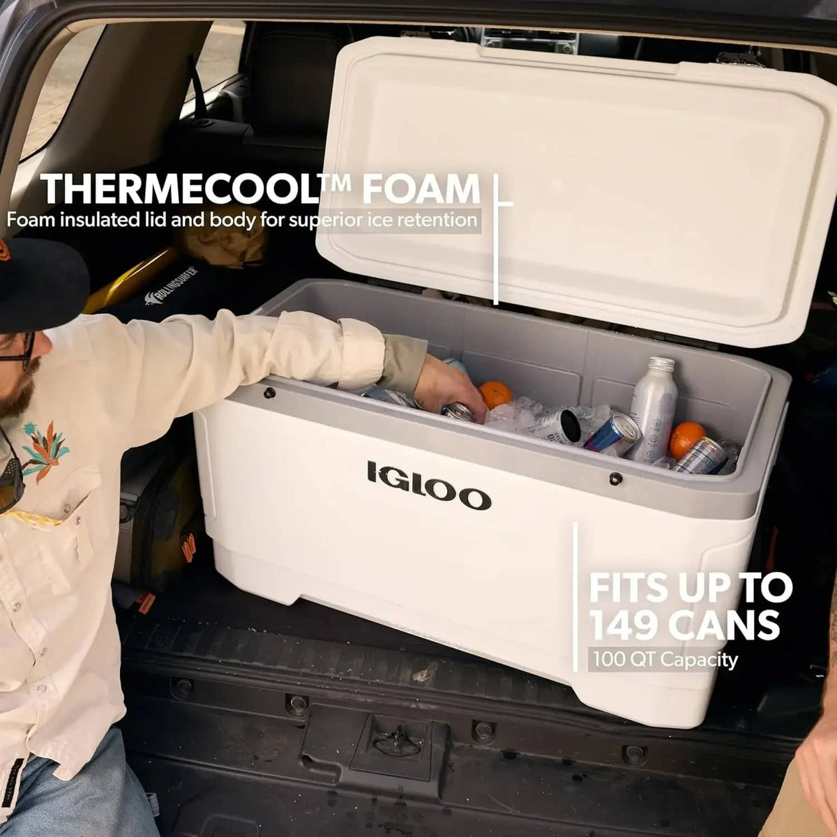 100Qt Igloo Hard Cooler Box for Outdoor Adventures