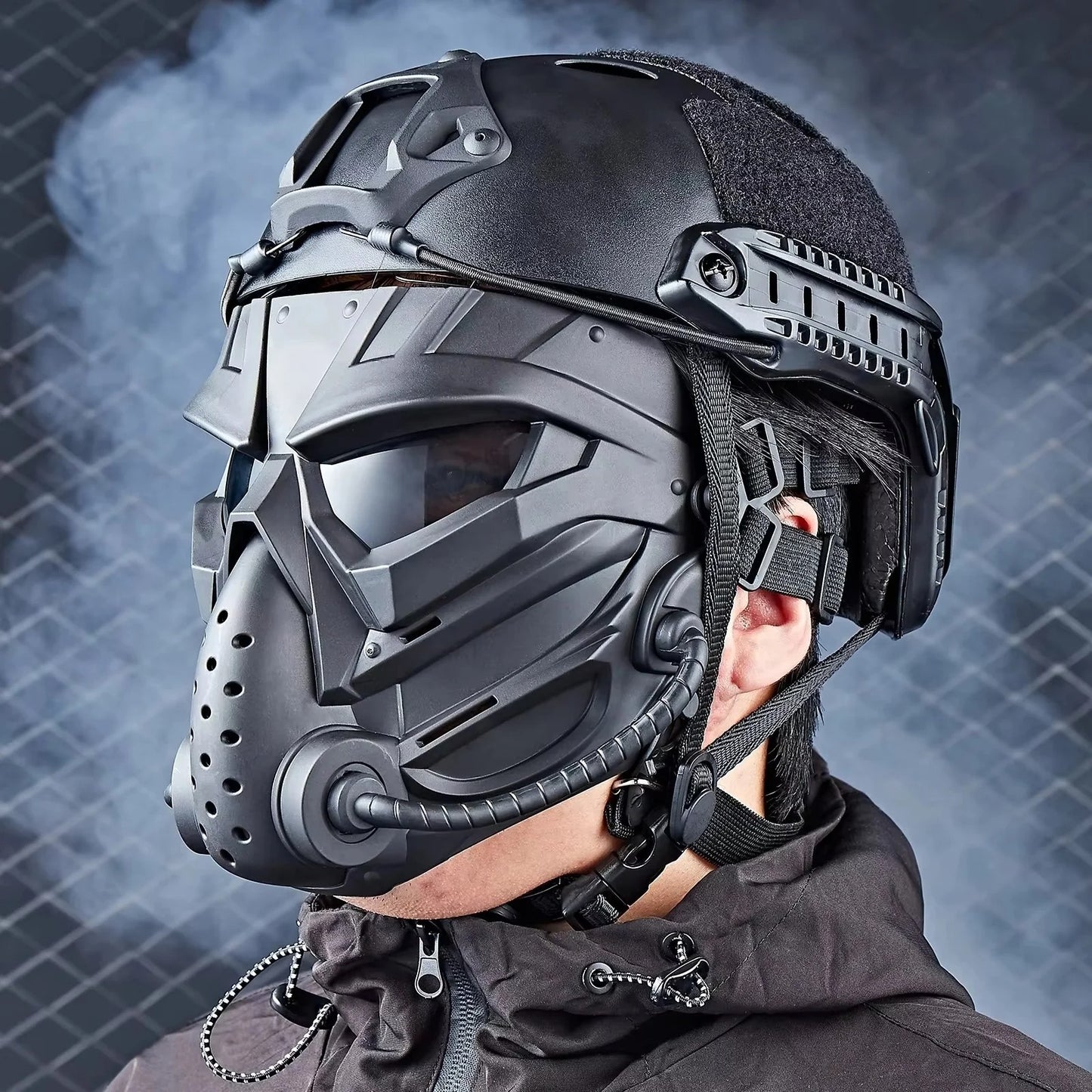 Full Face Tactical Helmet Set - Protective Face Gear