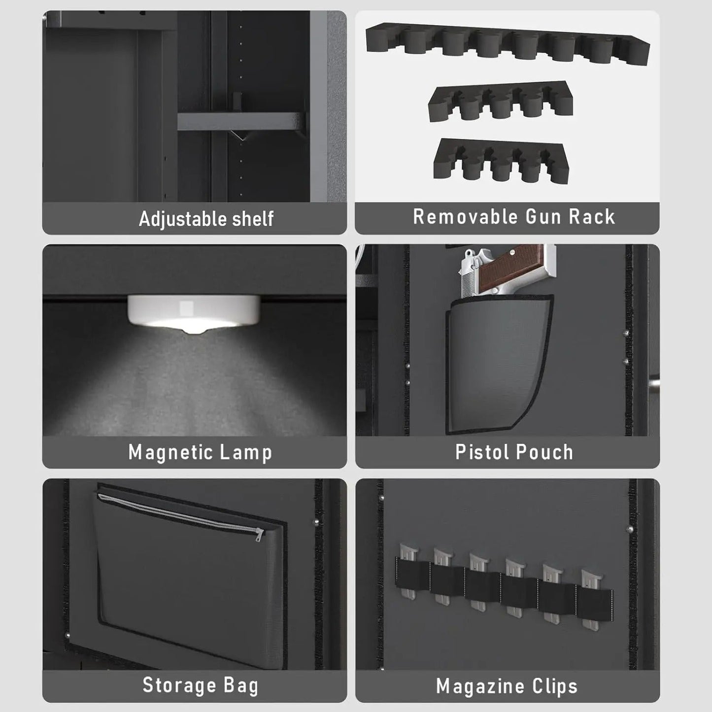 Inside Look Large Metal Gun Safe With Electronic Keypad Lock Military-Outdoors.com