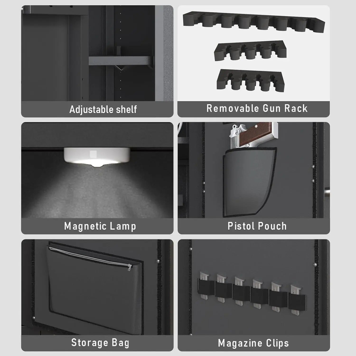 Inside Look Large Metal Gun Safe With Electronic Keypad Lock Military-Outdoors.com