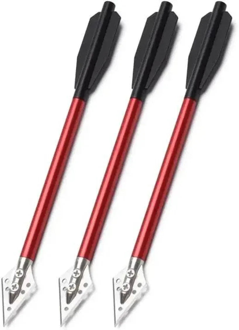 Mini archery arrows set in red with sharp tips for target practice