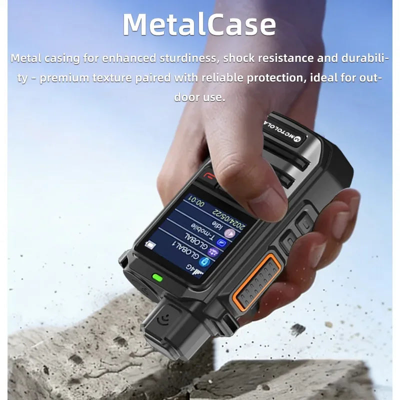 POC Walkie Talkie in black with durable metal casing, ideal for outdoor use