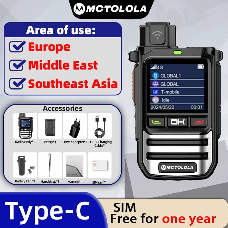 POC Walkie Talkie with Color Screen, ideal for outdoor communication