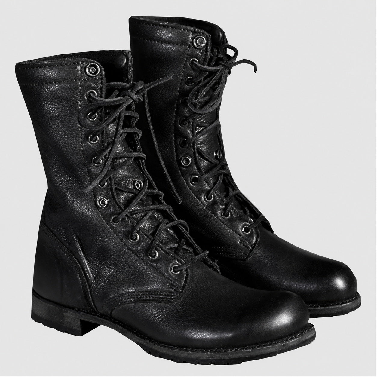 Military-Outdoors Black Medieval Boots for rugged outdoor activities