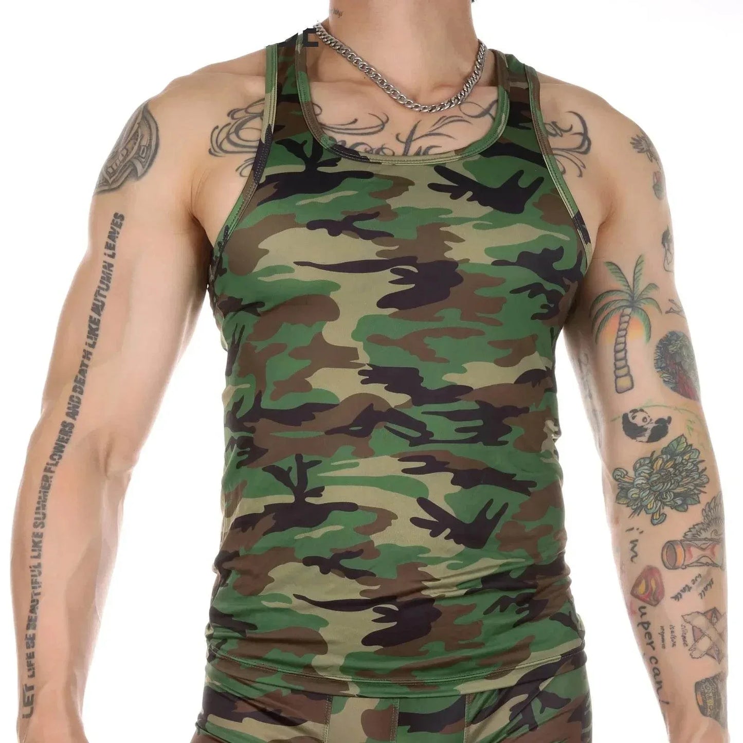 Military Camouflage Men Sleeveless Undershirt for Comfort and Durability