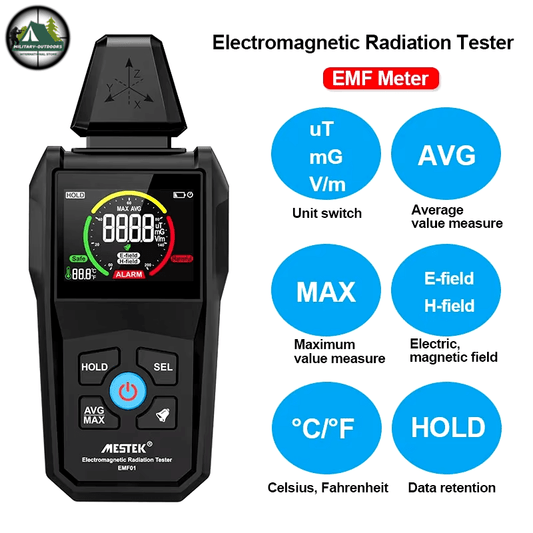 MESTEK Electromagnetic Field Meter for Radiation Testing - Military-Outdoors.com