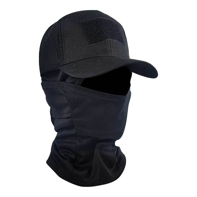 Black 2pcs Set Balaclava Face Mask And Military Caps - Military-Outdoors.com