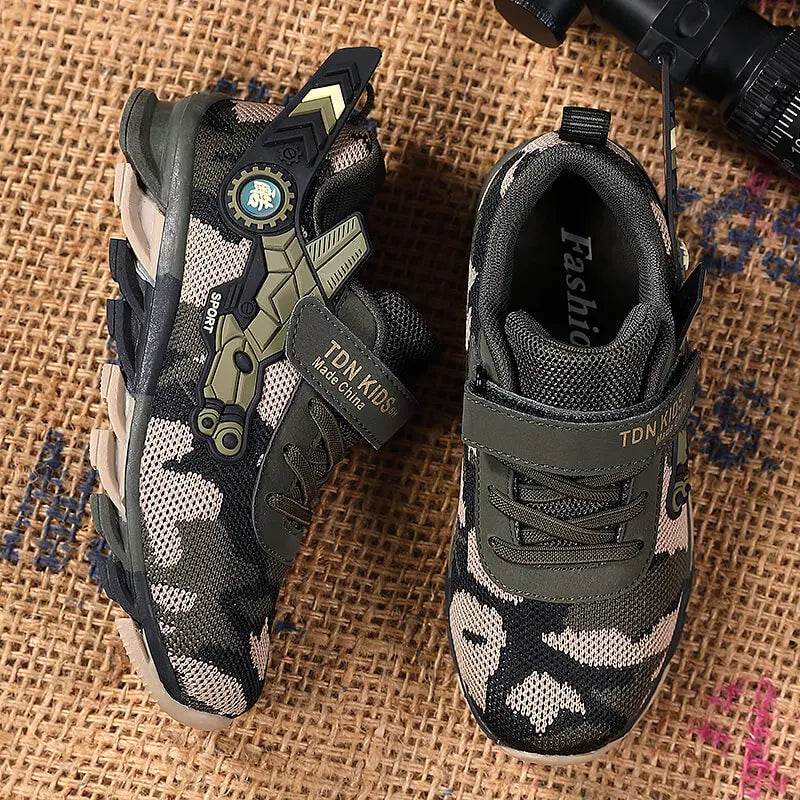 Boys Camouflage Sneakers - Tactical Kids Footwear - Military-Outdoors.com