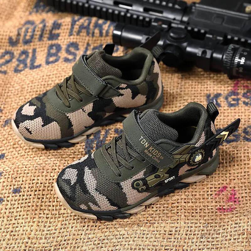 Boys Camouflage Sneakers - Tactical Kids Footwear - Military-Outdoors.com