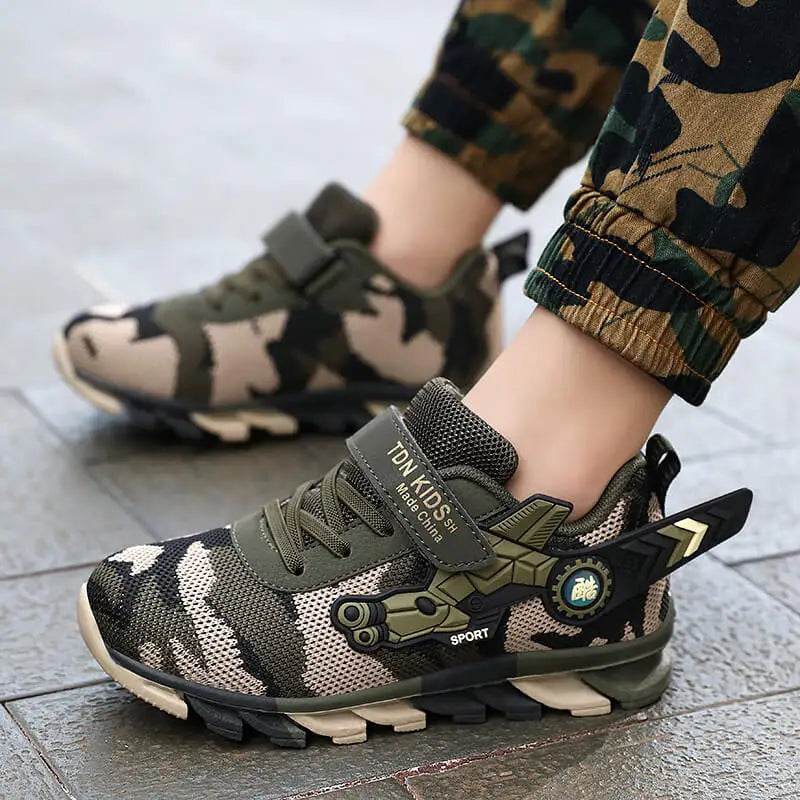 Boys Camouflage Sneakers - Tactical Kids Footwear - Military-Outdoors.com