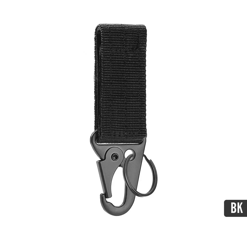 Military buckle strap in black for secure attachment and gear management