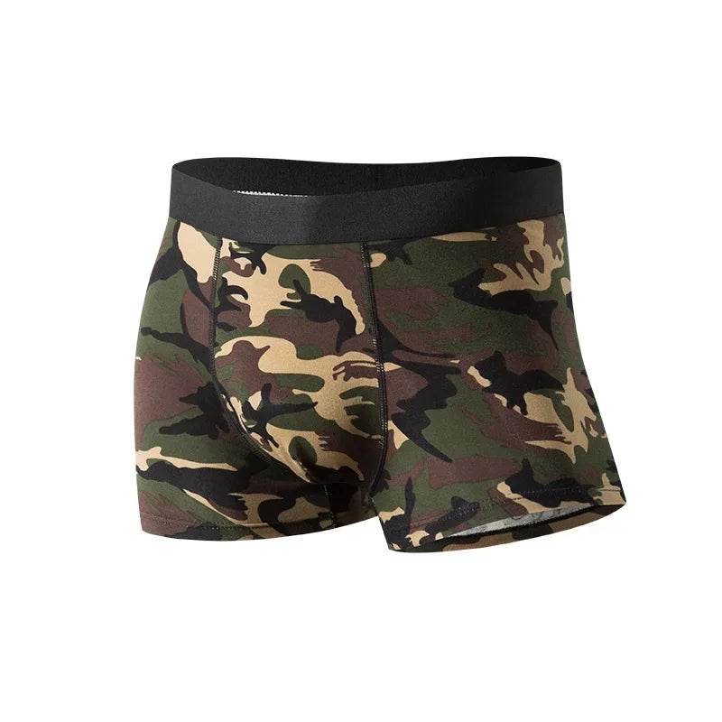 Military cotton boxers in camouflage design for comfort and everyday wear