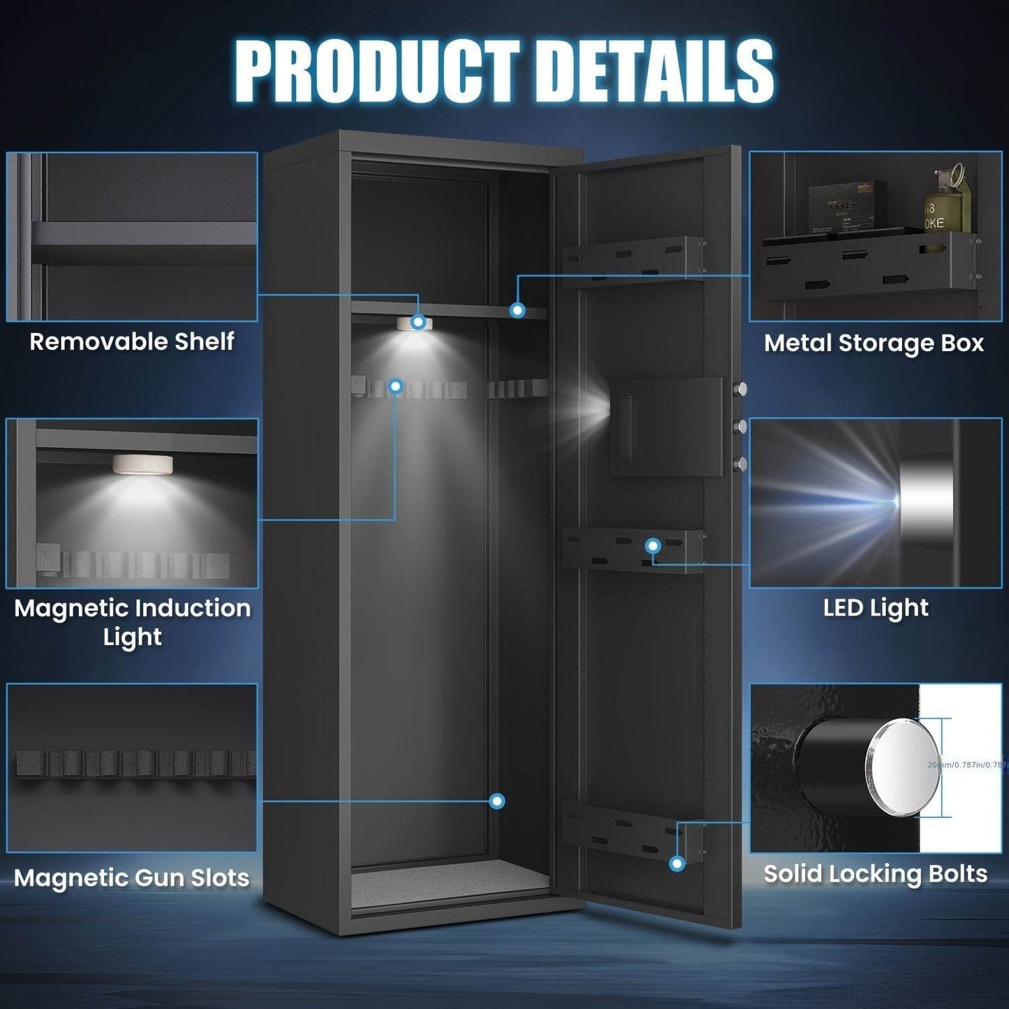 Biometric Safe For Guns With Fingerprint Access 10-14 Gun - Military-Outdoors.com