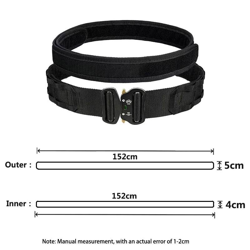 Military Double-Layer Belt for Tactical Gear Use - Military-Outdoors.com