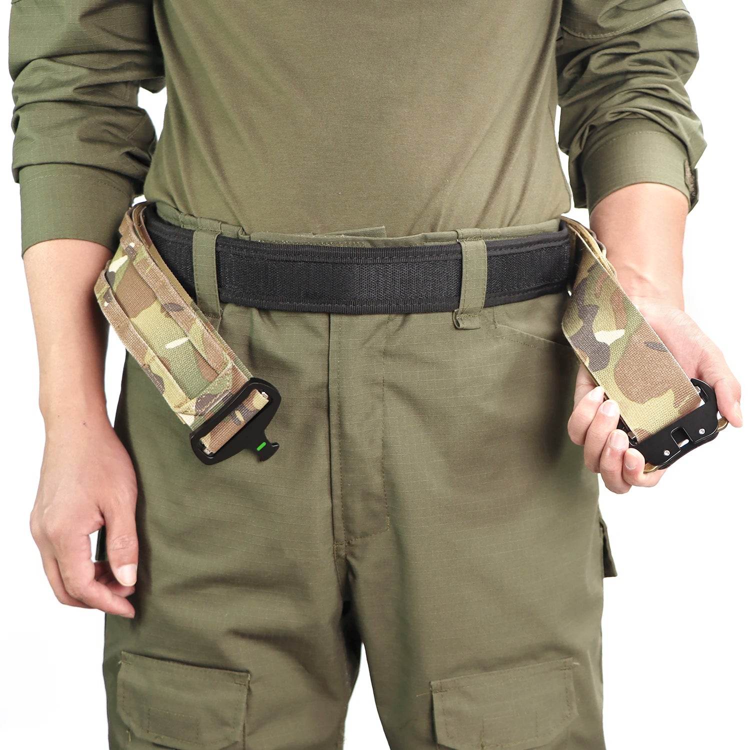 Military Double-Layer Belt for Tactical Gear Use - Military-Outdoors.com