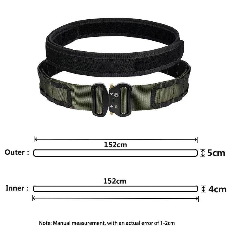 Military Double-Layer Belt for Tactical Gear Use - Military-Outdoors.com