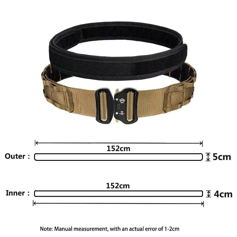Military Double-Layer Belt for Tactical Gear Use - Military-Outdoors.com
