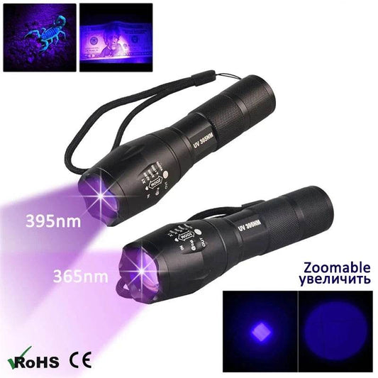 3W Zoomable UV Military Grade Flashlight - Military-Outdoors.com