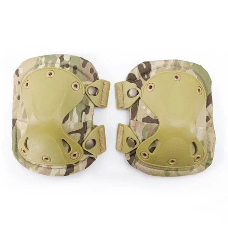 Militaristic Camouflage Knee and Elbow Pads for Enhanced Protection