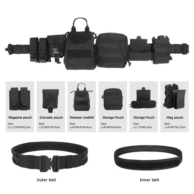 Military Custom Molle Pockets Tactical Belt - Military-Outdoors.com