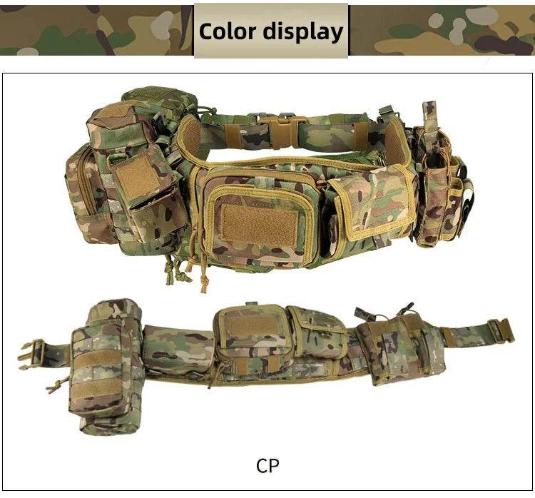 Military Custom Molle Pockets Tactical Belt - Military-Outdoors.com