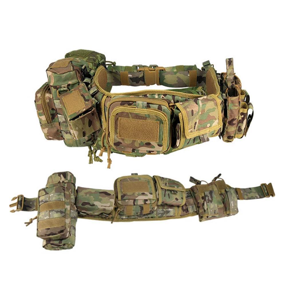 Military Custom Molle Pockets Tactical Belt - Military-Outdoors.com
